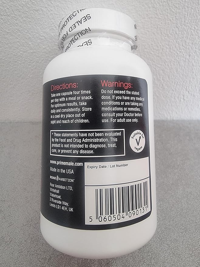 Vitality – Natural Testosterone Booster for Men Over 30 – Energy, Strength, Libido & Muscle Support – 120 Capsules (30-Day Supply)