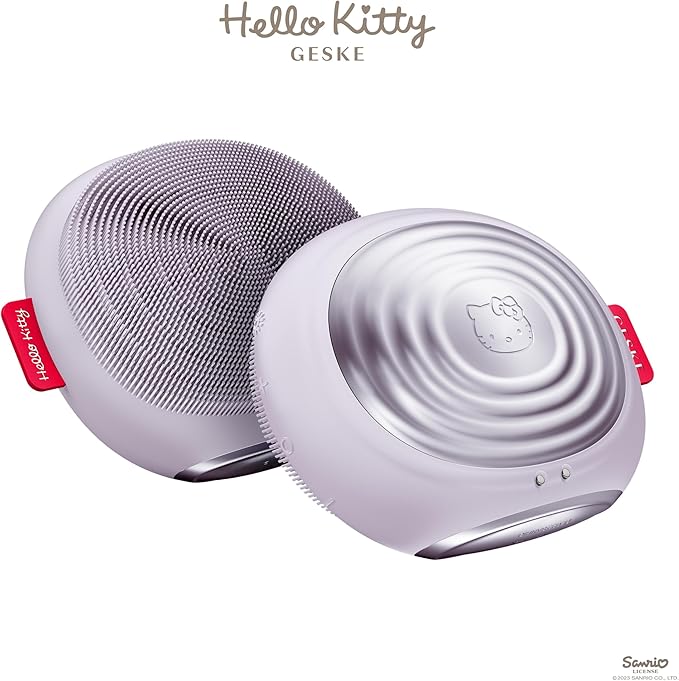 x Hello Kitty SmartAppGuided Sonic Thermo Facial Brush | 5 in 1 | Skin Cleansing | Cleansing Brush with Thermal Function | Electric Facial Massager