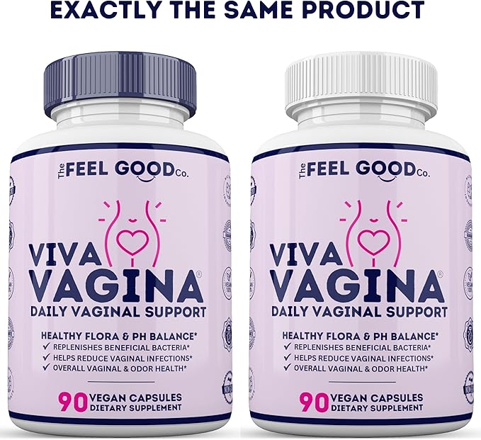 Viva Vaginal Probiotics for Women – Advanced pH Support & Feminine Health Supplement – Promotes Odor Control, Vaginal Flora Balance, & Urinary Health – 90 Vegan Capsules for Daily Wellness