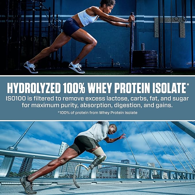 Dymatize x Fruity Pebbles ISO100 Whey Protein Powder Isolate, 25g of Protein, 75 Servings, 5.5g BCAAs, 120 Cal., Gluten Free, 1g Fat, 1g Sugar, 2g Carb