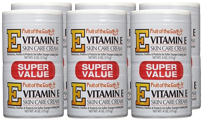Fruit of the Earth Vitamin-E Cream 4 oz. + 4 oz. Jar (Case of 6)