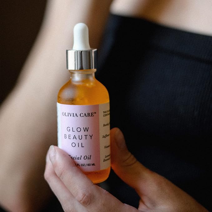 Olivia Care Facial Oil For Glowing Skin Infused with Rosehip, Safflower, Vitamin E & Lavender Essential Oil - Moisturize, Calms, Clear Pores & Antioxidants, Helps in Removing Acne scars