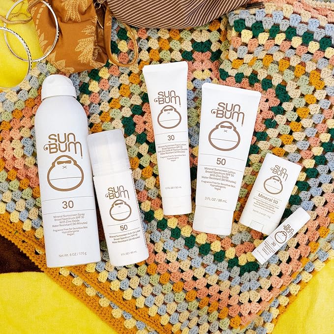 Sun Bum Mineral SPF 50 Sunscreen Body Lotion - Broad Spectrum Moisturizing Sunscreen with Vitamin E - Vegan and Hawaii 104 Act Compliant (Made without Octinoxate & Oxybenzone) - Travel Friendly 3 oz