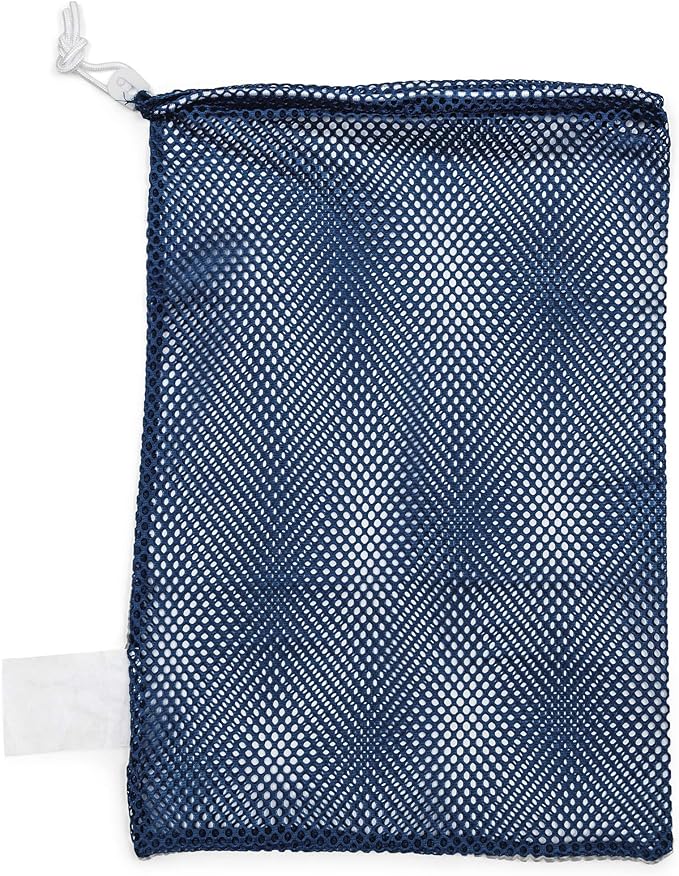 Champion Sports Mesh Equipment Bag – Heavy-Duty Nylon Drawstring Bag with Lock & ID Tag, Breathable Storage Sack for Balls, Swim Gear, Laundry & Toys, Multiple Sizes & Colors