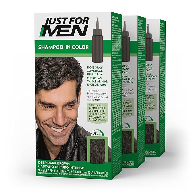 Just For Men Shampoo-In Color (Formerly Original Formula), Mens Hair Color with Keratin and Vitamin & Shampoo-In Color (Formerly Original Formula), Mens Hair Color with Keratin and Vitamin E