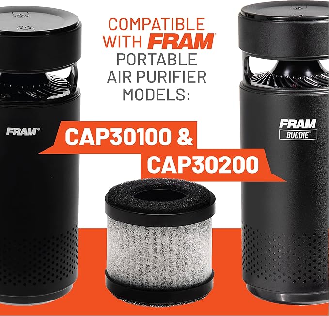 FRAM H13 HEPA Filtration Air Purifier Replacement Filter for Model CAP30100 & CAP30200 | Cleans Air of Smoke, Dust & Other Contaminants | Provides 500 Hours of Use | CAP30111