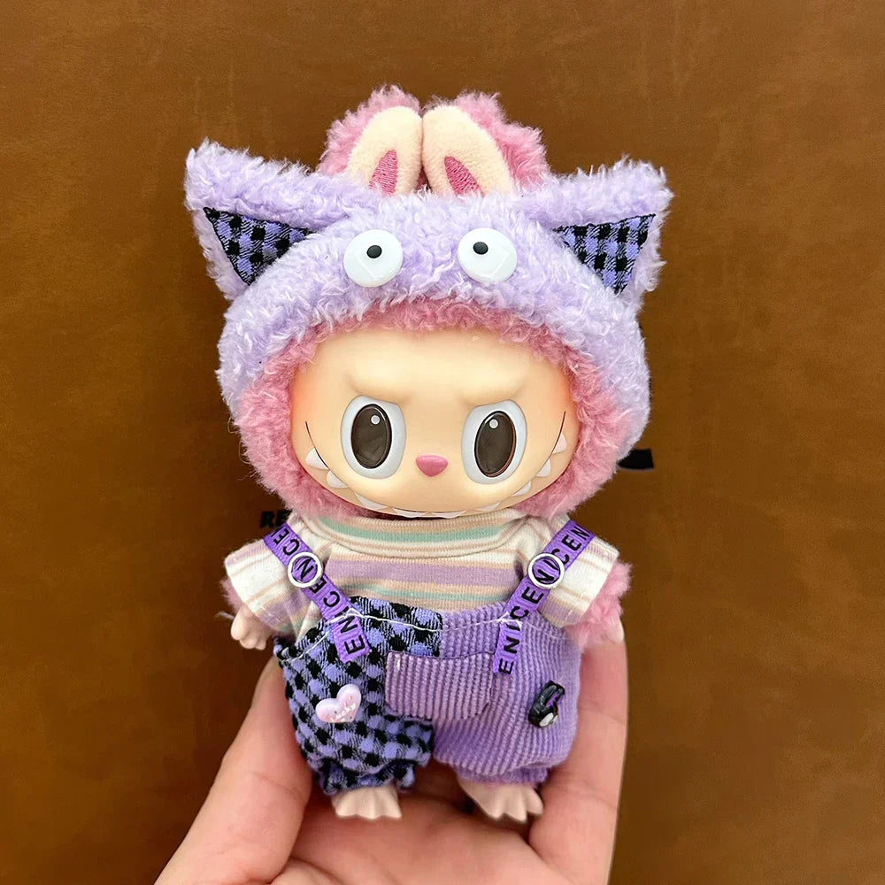 Labubu Plush Doll Trendy Clothing Set