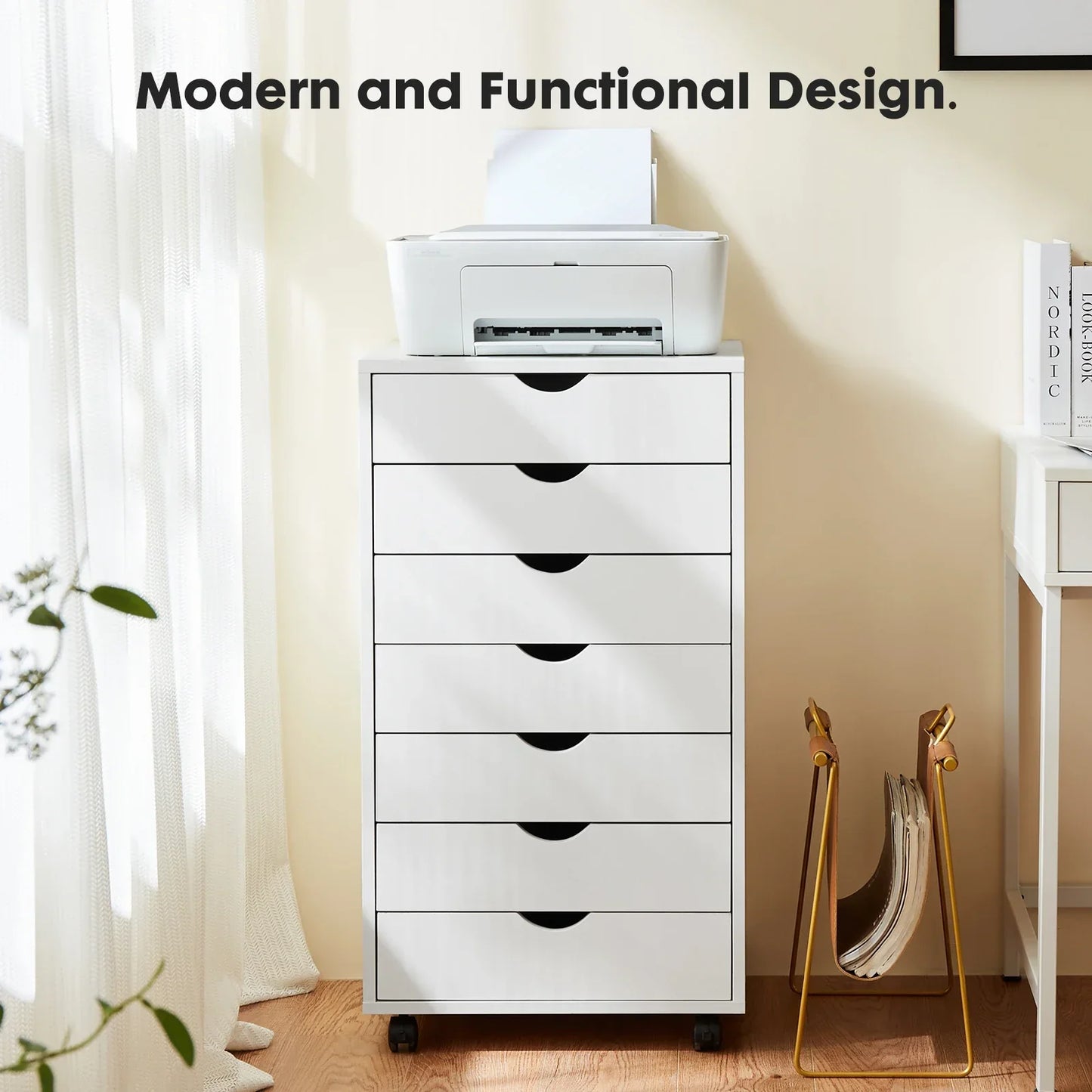 JHK 7 Drawer Dresser Cabinet