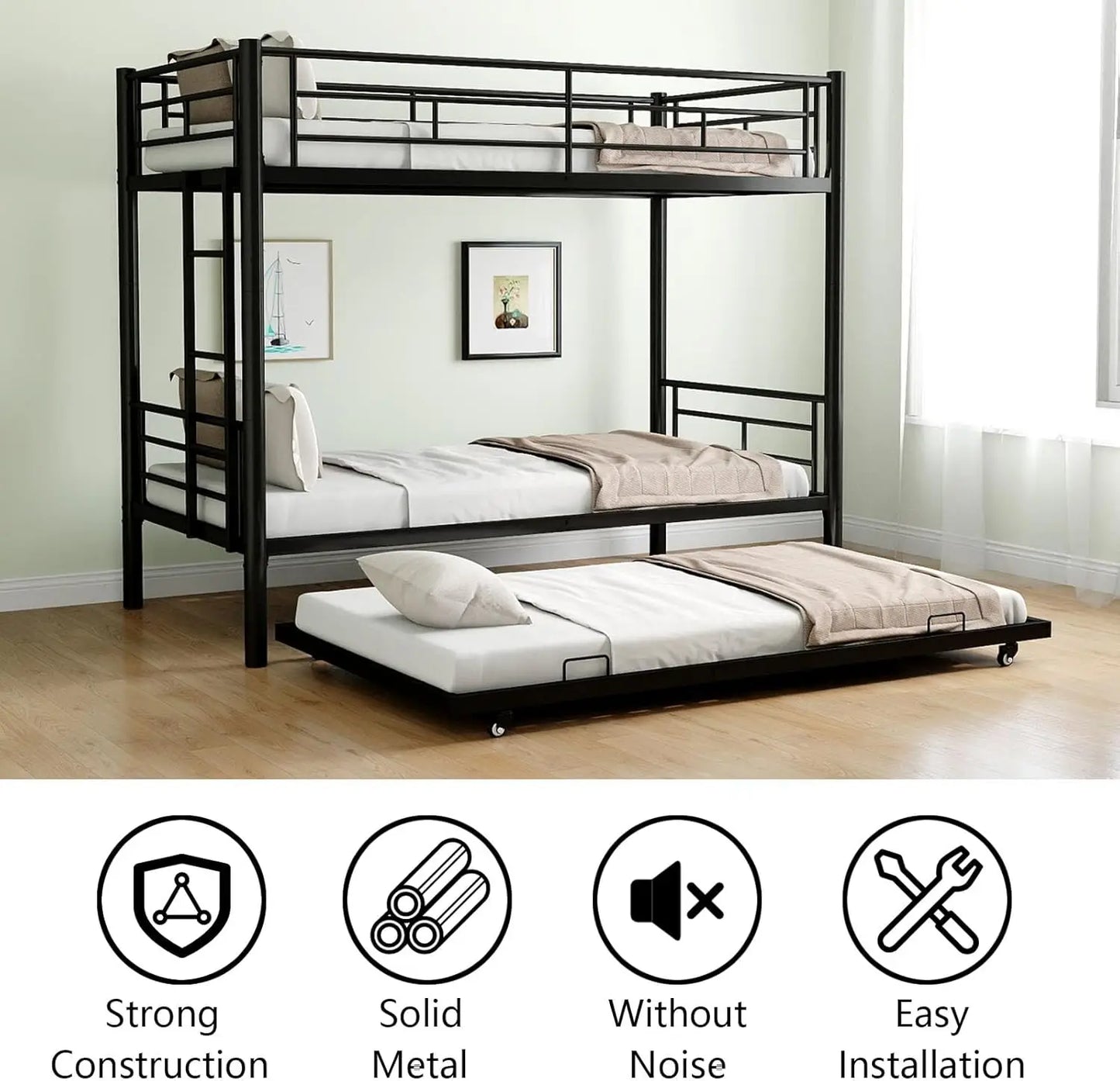 Twin Over Twin Bunk with Trundle