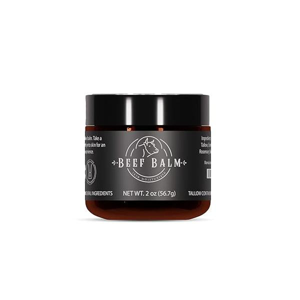 Beef Tallow Balm - For Skin Care, Moisturizer, Face Cream, Lotion & Cream (Vanilla, Grass-Fed Tallow)