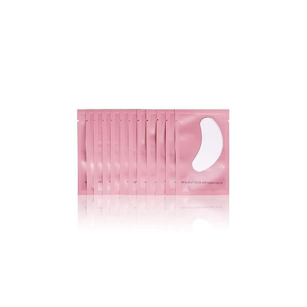 100 Pairs Set Under Eye Pads, Comfy and Cool Patches Gel Pad for Eyelash Extensions Mask Beauty Tool (Pink)