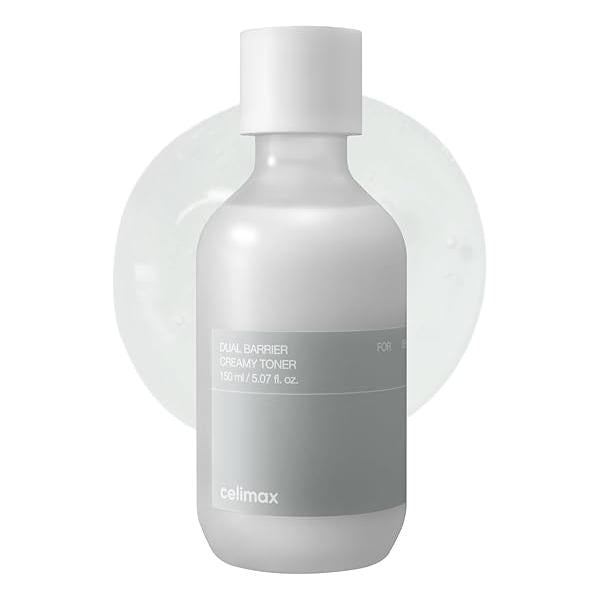 celimax Dual Barrier Creamy Toner | with Ceramides, Peptide, Oil & Alcohol Free, Facial Astringent, Hydrating, Calming, Soothing, Non Irritating,150ml