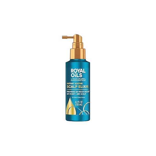 Head & Shoulders Royal Oils Scalp Elixir Treatment - Instant Soothe, Anti-Dandruff, Dry Relief Hydration with Cooling Menthol Peppermint Oil, 4.2 fl oz