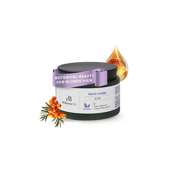 Bio Botanic Oil Hair Mask for Thin, Sparse & Brittle | Strengthens Restores Organic Castor Babassu Oils SLS-Free, Paraben-Free, Deeply Hydrating Softening 250ml
