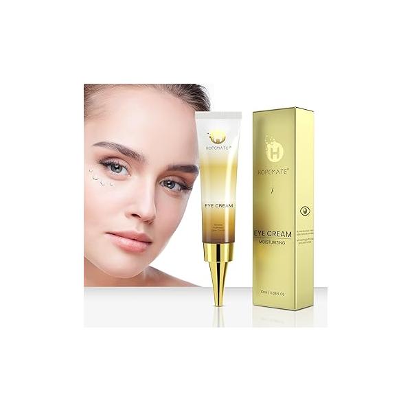 Eye Cream for Dark Circles, Puffiness, and Wrinkles, Improves Firms eye Skin Youthful, Refreshed Eyes-Pure Natural Material Extraction